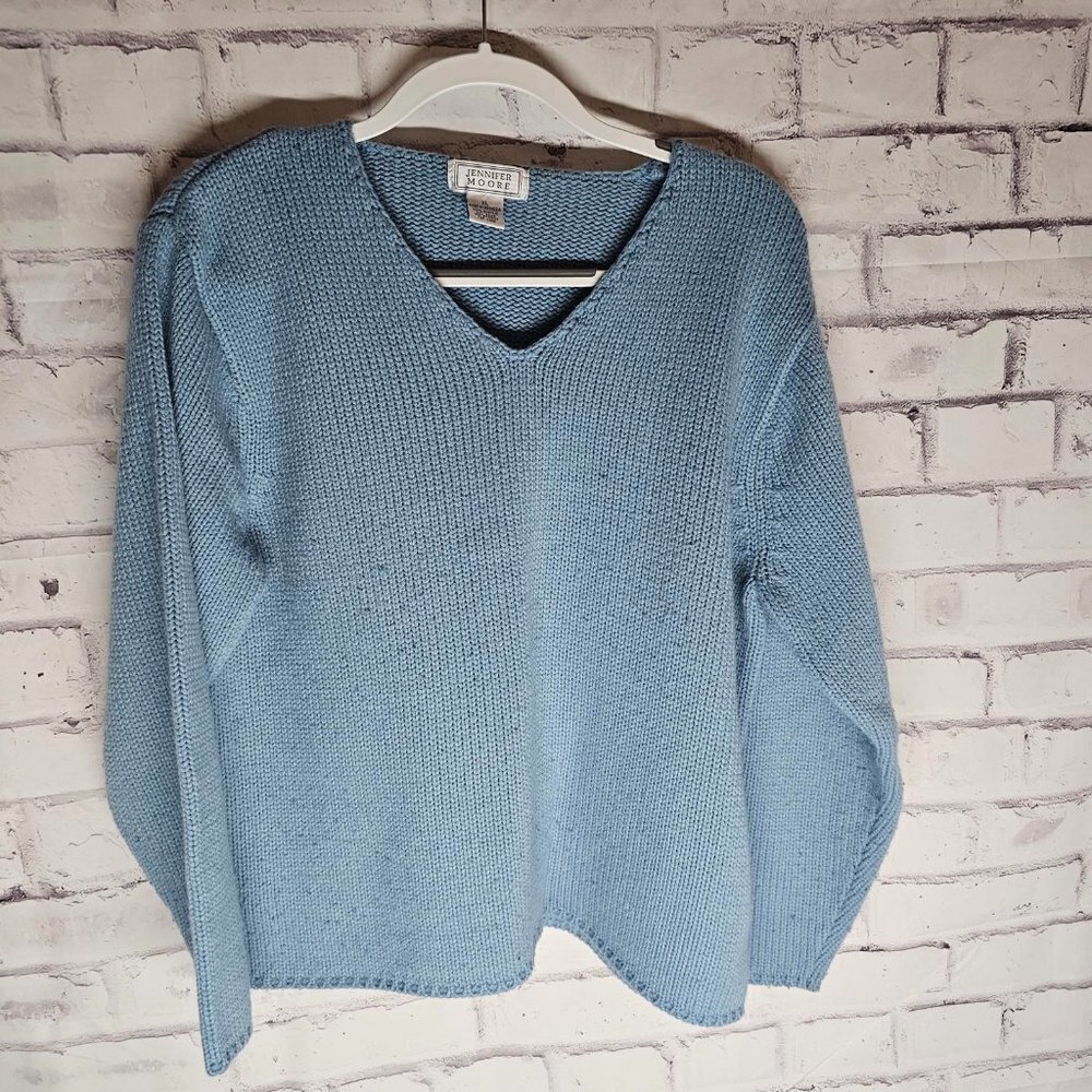 Jennifer Moore Light Blue Sweater